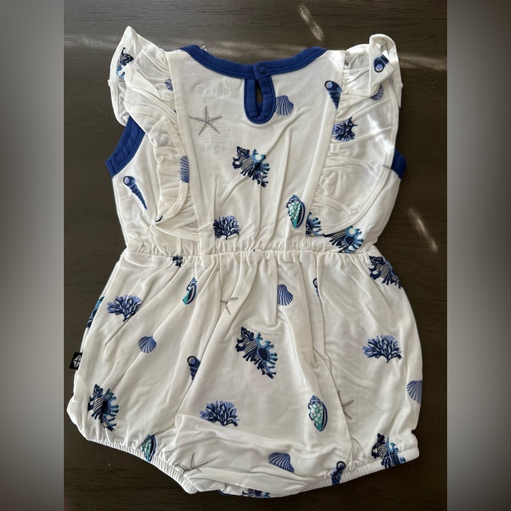 NWT Kyte Baby Royal Shell Bubble Romper - Size 0-3 mo & 6-12 mo - Picture 5 of 6